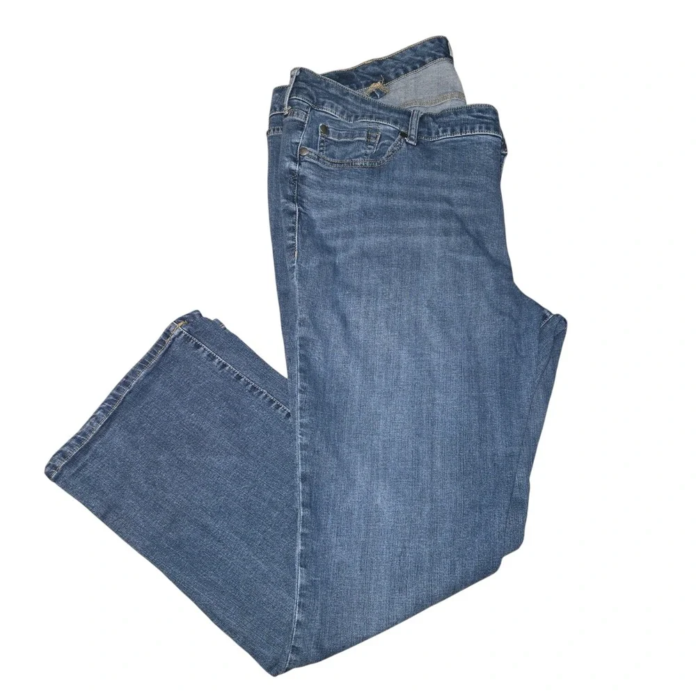 Torrid Denim Straight Leg Jeans Womens 24 Blue Medium Wash Stretch 10621680